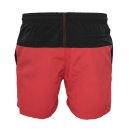 Urban Classics Block Swim Short / Boardshort - Black Red