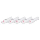 Wms Stealth Sock 5 Pack - White US6-10