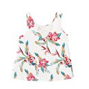 Wms Fine With You Top - Snow White Tropical Call XS