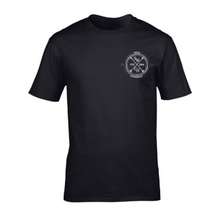 Switch T-Shirt Circle Logo Front/Back- Black/White L