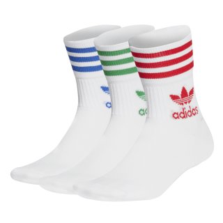 Mid Cut CRW 3 Pack Socks/Socken - White/Scarle