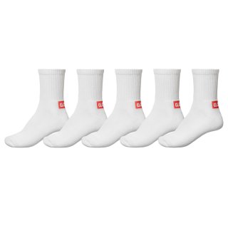 Minibar Crew Sock/Socken 5 Pack - White - US7-11