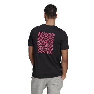 Race Flag Front and Back Graphic Tee T-Shirt - Black S