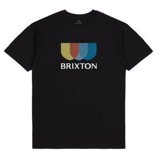 Brixton Alton Stripe S/S Standard T-Shirt - Black