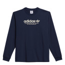 Adidas 4.0 Logo Longsleeve Tee - Collegiate Navy/Wonder White