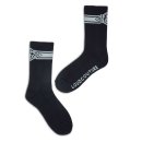 Nappo Stripe Socken - Black/Aqua