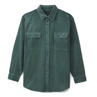 Bowery Relaxed L/S Flannel Hemd - Silver Pine