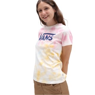 Vans Wms Logo Wash Crew T-Shirt - Cradle Pink Dye