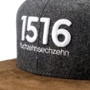 Bavarian Caps 1516 Flanell Snapback Cap - Grau