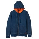 Brixton Builders Zip Hood Jacket - Medium Wash Indigo