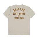 Brixton Woodburn S/S T-Shirt - Cream/Golden Brown