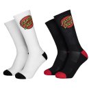 Santa Cruz Classic Dot Socks 2 Pack - White&amp;Black -US...