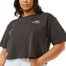 Rip Curl Rolling Curl Crop T-Shirt - Washed Black