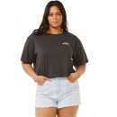 Rip Curl Rolling Curl Crop T-Shirt - Washed Black S