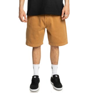 DC Worker Baggy 19.5" Denim Short - Chipmunk Overdye